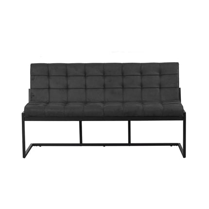 Eetkamerbank Vito 160cm zwart microvezel
