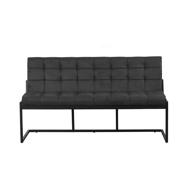 Eetkamerbank Vito 160cm zwart microvezel