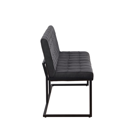 Eetkamerbank Vito 160cm zwart microvezel