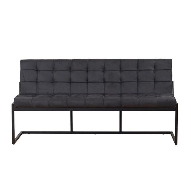 Eetkamerbank Vito 180cm zwart microvezel