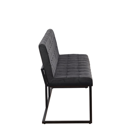 Eetkamerbank Vito 180cm zwart microvezel