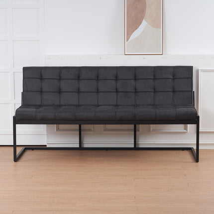 Eetkamerbank Vito 180cm zwart microvezel