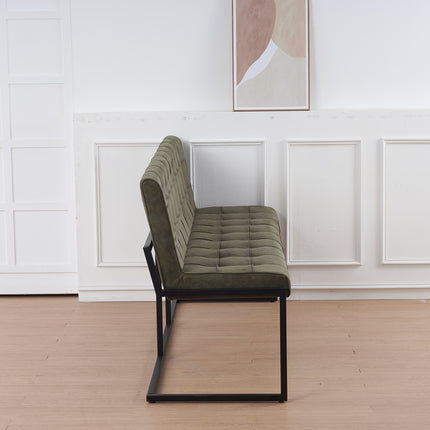 Eetkamerbank Vito 180cm donkergroen microvezel