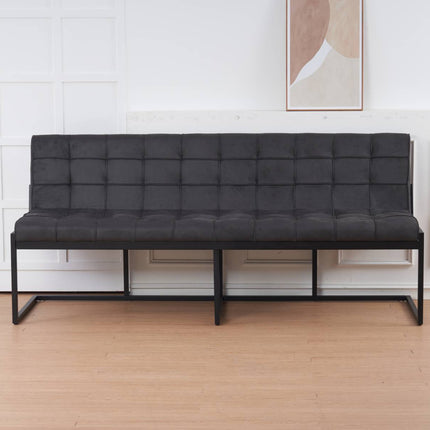Eetkamerbank Vito 200cm zwart microvezel