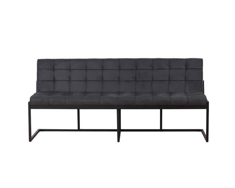 Eetkamerbank Vito 200cm zwart microvezel