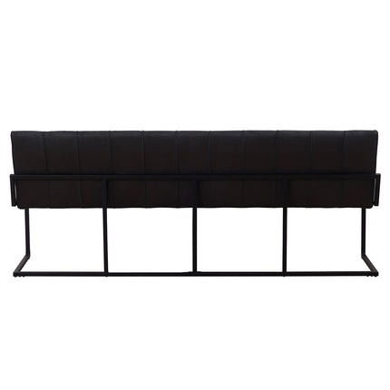 Eetkamerbank Vito 220cm zwart microvezel