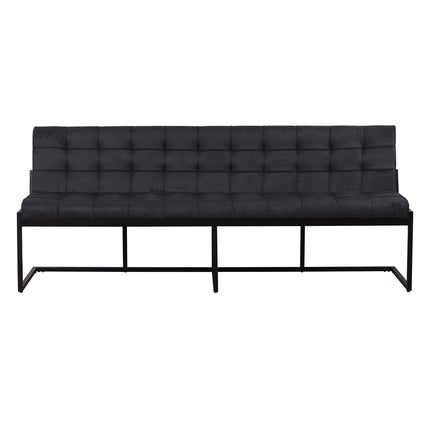 Eetkamerbank Vito 220cm zwart microvezel
