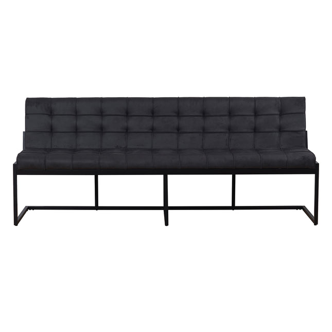 Eetkamerbank Vito 220cm zwart microvezel