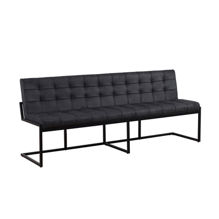 Eetkamerbank Vito 220cm zwart microvezel