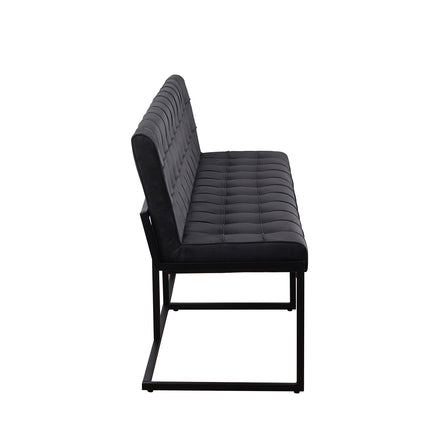 Eetkamerbank Vito 220cm zwart microvezel