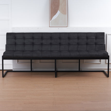 Eetkamerbank Vito 220cm zwart microvezel