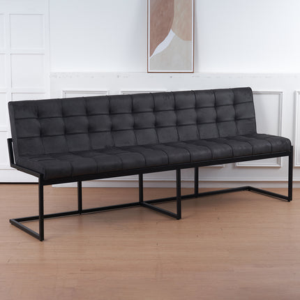 Eetkamerbank Vito 220cm zwart microvezel