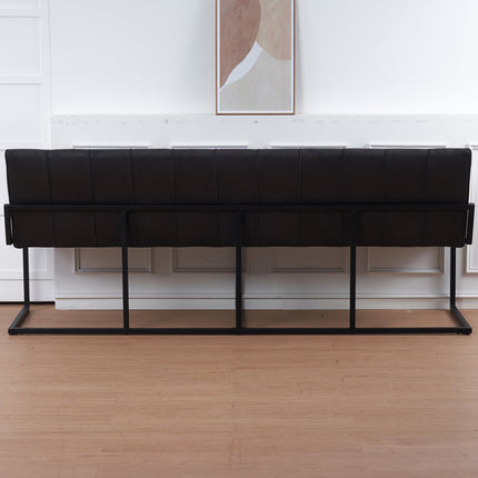 Eetkamerbank Vito 220cm zwart microvezel