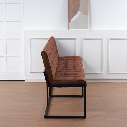 Eetkamerbank Vito 220cm cognac microvezel