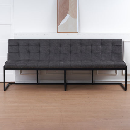 Eetkamerbank Vito 220cm antraciet microvezel