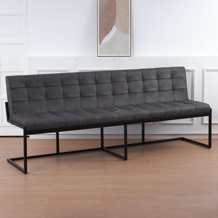 Eetkamerbank Vito 220cm antraciet microvezel