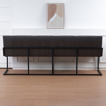 Eetkamerbank Vito 220cm antraciet microvezel