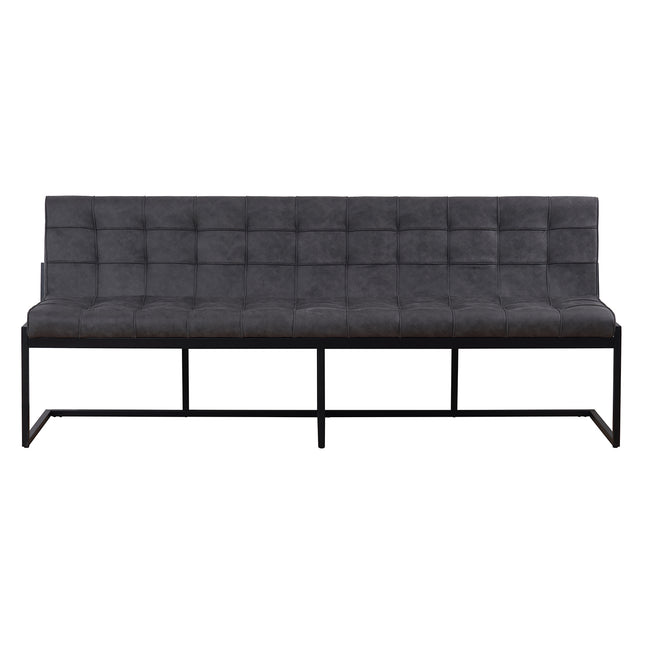 Eetkamerbank Vito 220cm antraciet microvezel