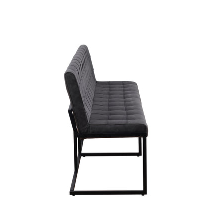 Eetkamerbank Vito 220cm antraciet microvezel