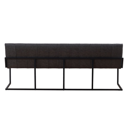 Eetkamerbank Vito 220cm antraciet microvezel