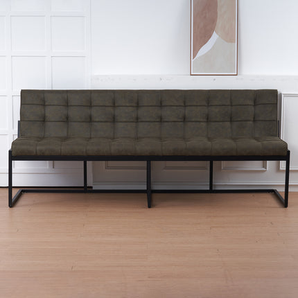 Eetkamerbank Vito 220cm donkergroen microvezel