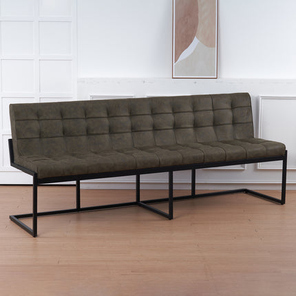 Eetkamerbank Vito 220cm donkergroen microvezel