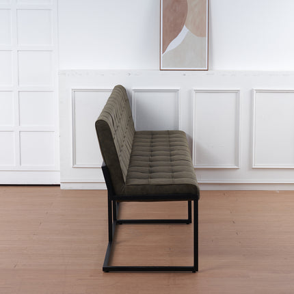 Eetkamerbank Vito 220cm donkergroen microvezel