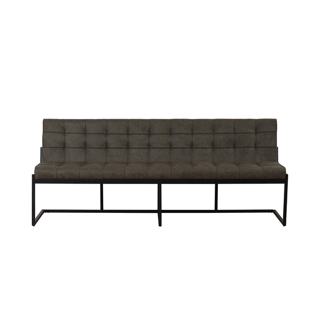 Eetkamerbank Vito 220cm donkergroen microvezel