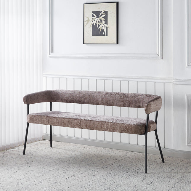 Eetkamerbank Meggie 160cm taupe chenille