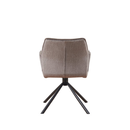 SET DEAL: 4 stuks Eetkamerstoel draaibaar bruin Emily