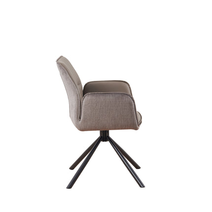 SET DEAL: 4 stuks Eetkamerstoel draaibaar bruin Emily