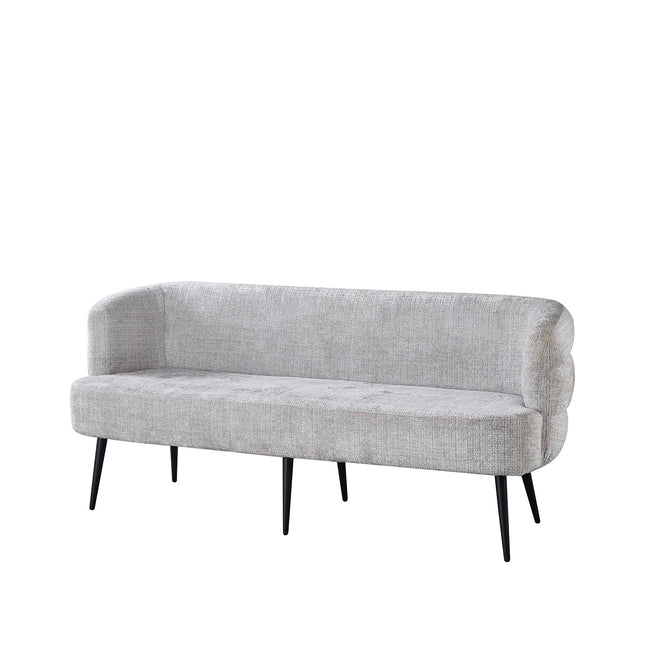 Eetkamerbank Quinn 180cm grijs chenille