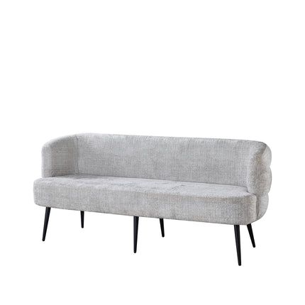 Eetkamerbank Quinn 180cm grijs chenille