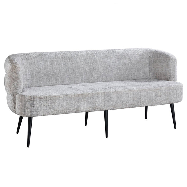 Eetkamerbank Quinn 180cm grijs chenille