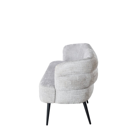 Eetkamerbank Quinn 180cm grijs chenille