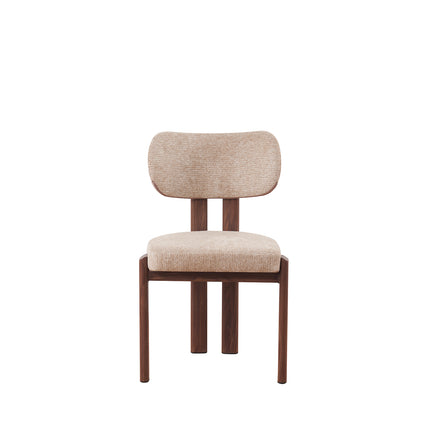 SET DEAL: 4 stuks Eetkamerstoel Japandi bruin Naomi walnoot