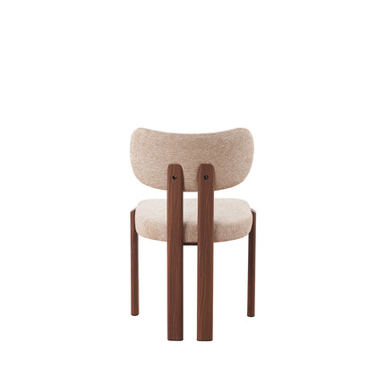 Eetkamerstoel Japandi bruin Naomi walnoot