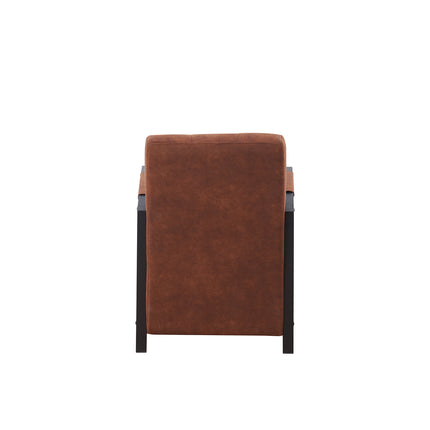 Fauteuil Noud cognac microvezel