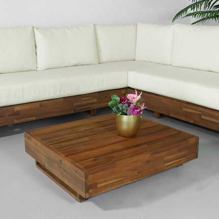 Loungeset Donna met loungetafel acaciahout hoekloungeset loungebank