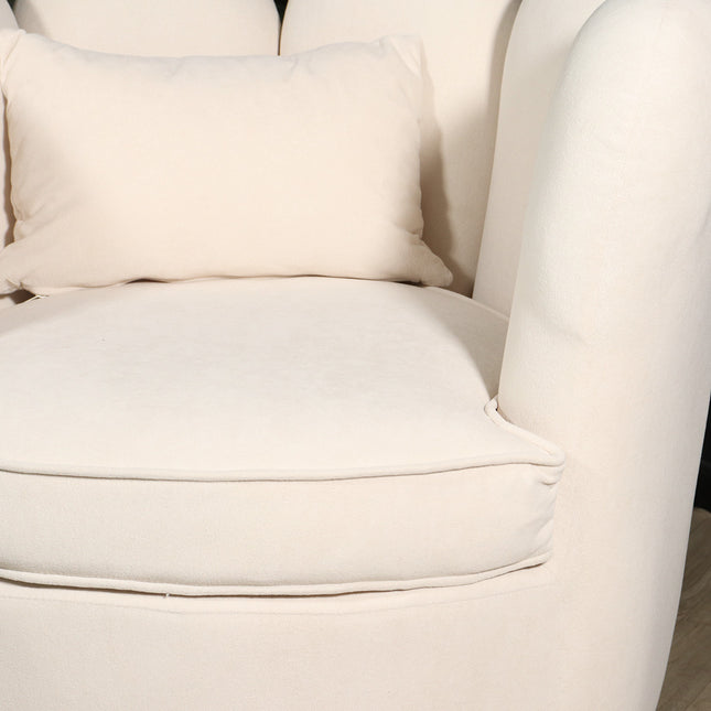 Fauteuil Daphne velvet creme draaibare fauteuil