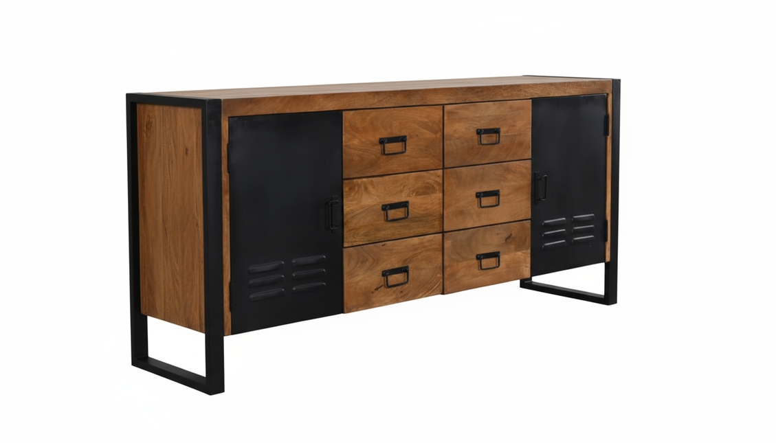 Dressoir mangohout 180cm bruin Jazzy
