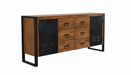 Dressoir mangohout 180cm bruin Jazzy