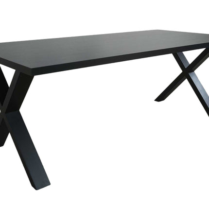 Eettafel Reef rechthoekig 200cm zwart melamine