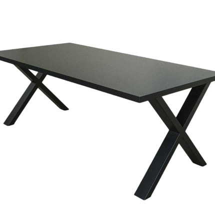 Eettafel Reef rechthoekig 200cm zwart melamine