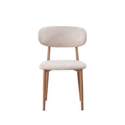 Eetkamerstoel Japandi beige Reika lichtbruin