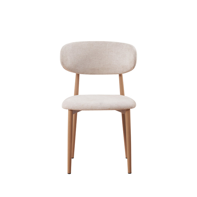 SET DEAL 4 stuks: Eetkamerstoel Japandi beige Reika lichtbruin