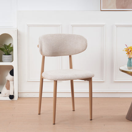 Eetkamerstoel Japandi beige Reika lichtbruin