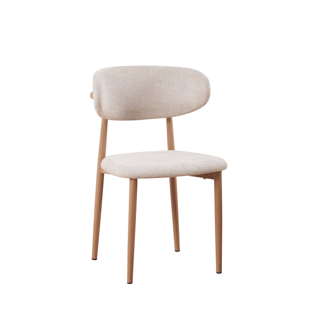 SET DEAL 4 stuks: Eetkamerstoel Japandi beige Reika lichtbruin