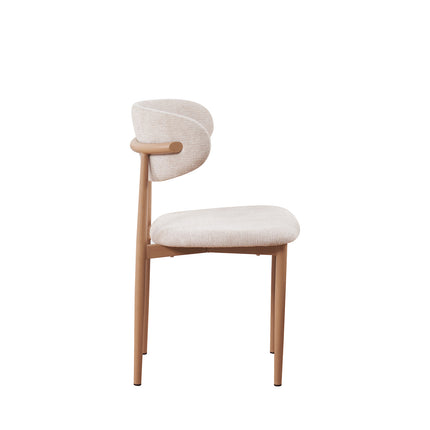 SET DEAL 4 stuks: Eetkamerstoel Japandi beige Reika lichtbruin