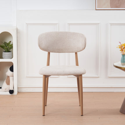 SET DEAL 4 stuks: Eetkamerstoel Japandi beige Reika lichtbruin
